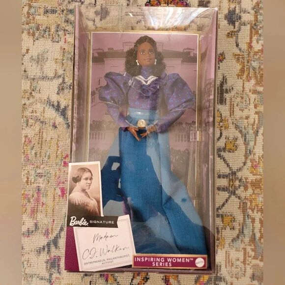 NWT Madam C.J. Walker Inspiring Women Barbie Doll, NIB NRFB - Picture 6 of 11